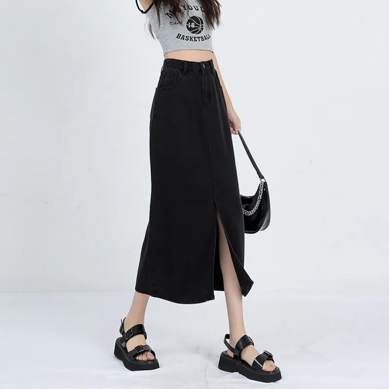 FOREVER 21 Denim Long Skirts Women's-3
