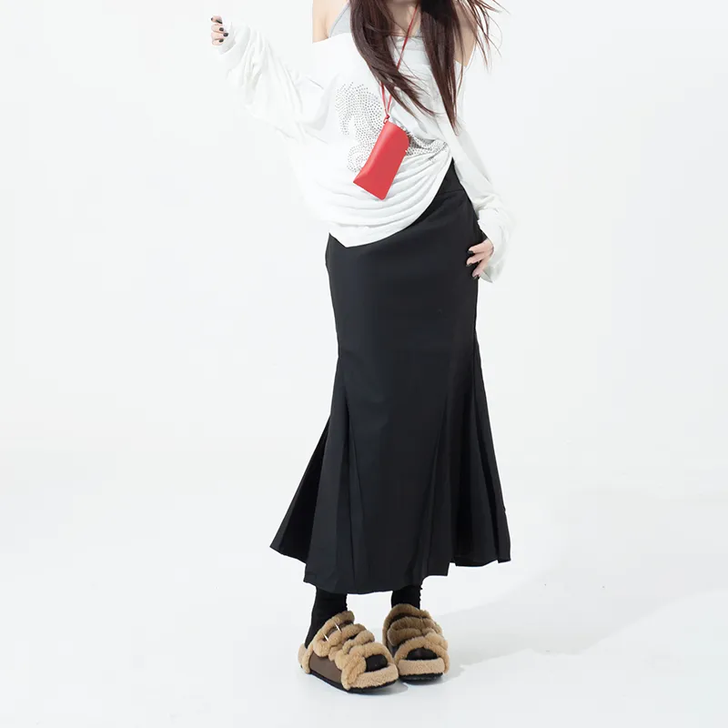 FOREVER 21 Casual Long Skirts Women's Black-2
