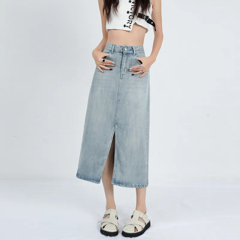 FOREVER 21 Denim Long Skirts Women's-10