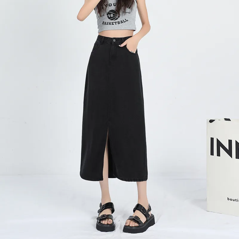 FOREVER 21 Denim Long Skirts Women's-4