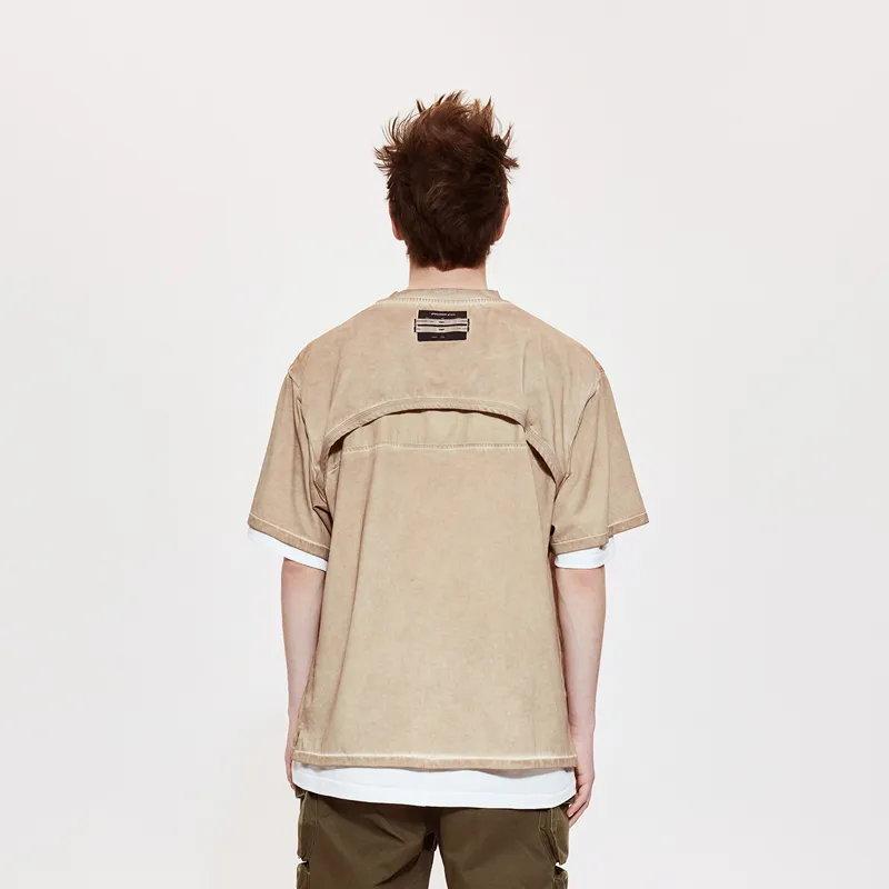 LIFEGOESON T-Shirts Men Yellow Mud-3