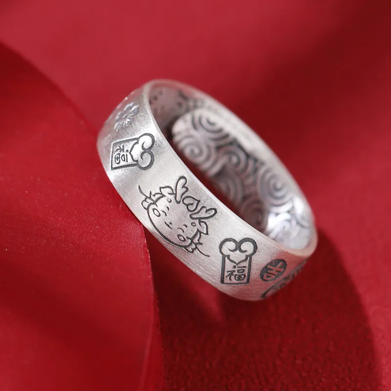 Xiaoyinjiang 999 Fine Silver Rings Women's-5