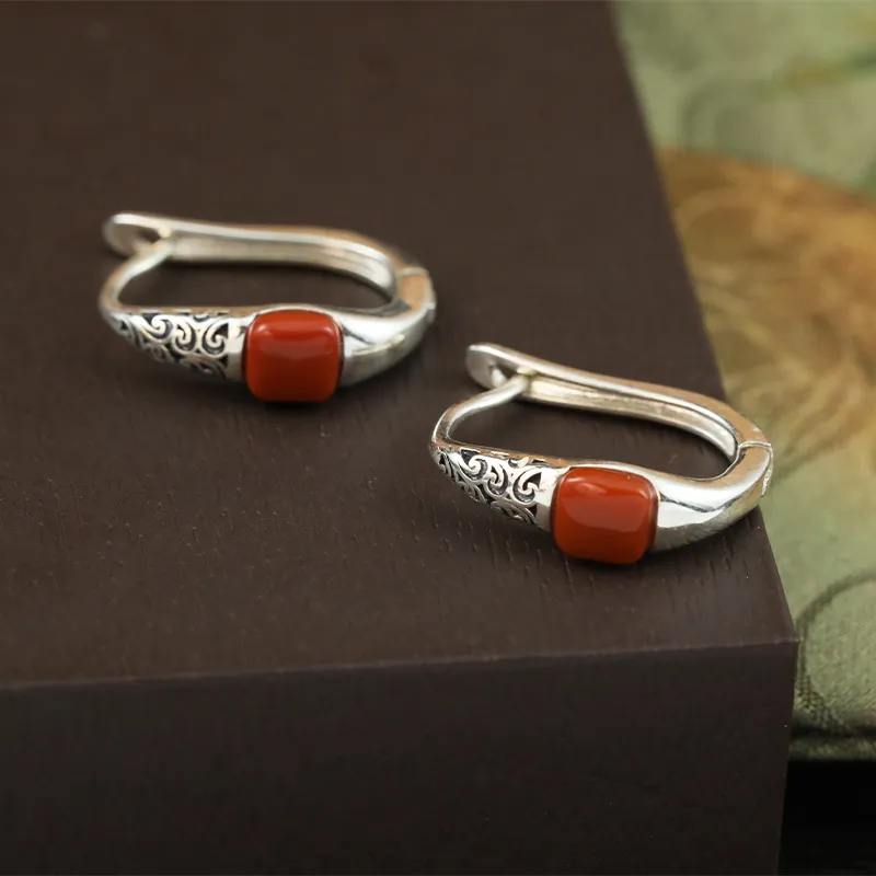 Xiaoyinjiang Agate Earrings Women's-8
