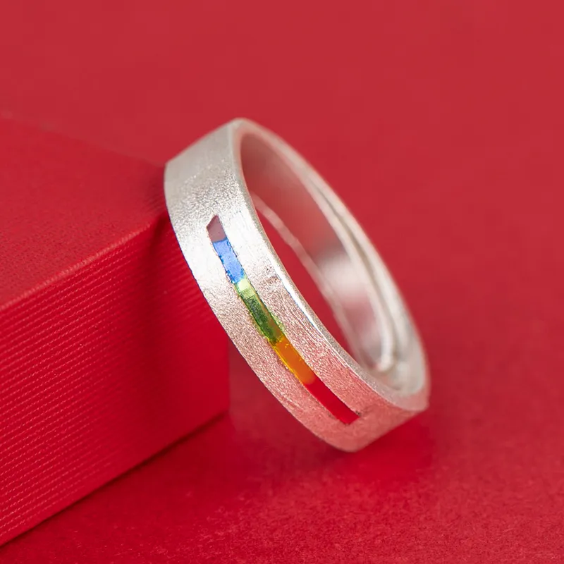 Xiaoyinjiang 999 Fine Silver Rings Unisex-6