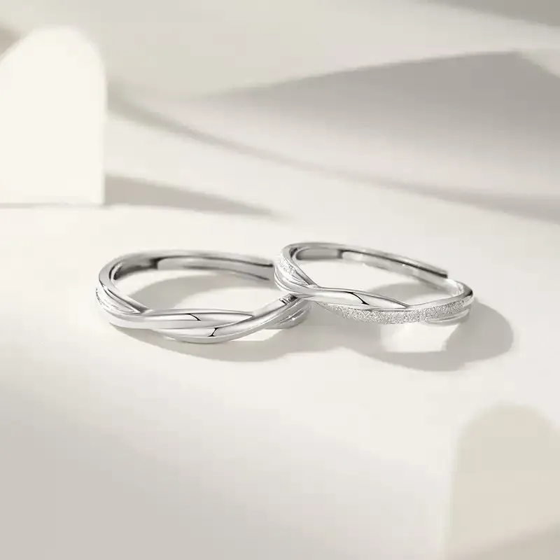 Xiaoyinjiang 999 Fine Silver Rings Unisex-8