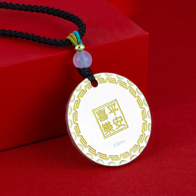 Xiaoyinjiang 999 Fine Silver Necklaces Women's-6