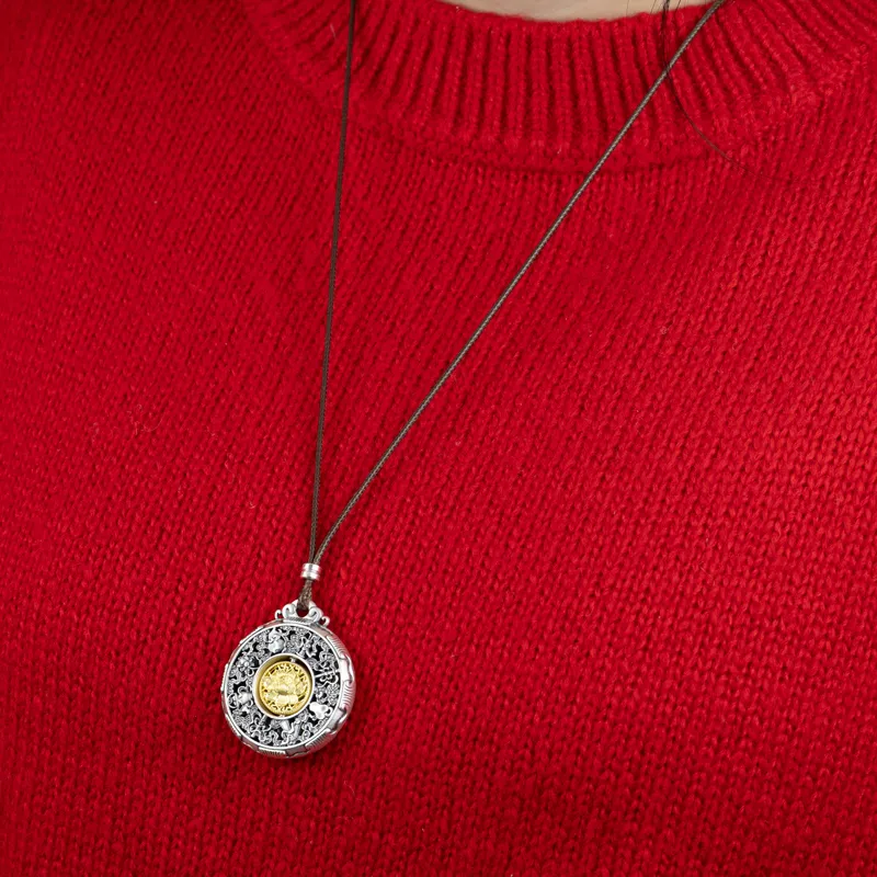 Xiaoyinjiang 999 Fine Silver Pendants Unisex-4