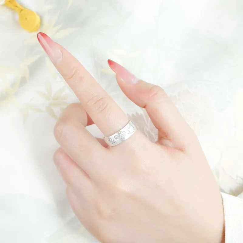 Xiaoyinjiang 999 Fine Silver Rings Women's-1
