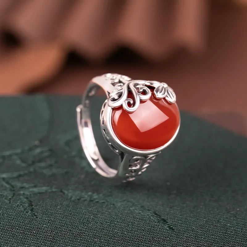 Xiaoyinjiang Agate Rings Women's-5