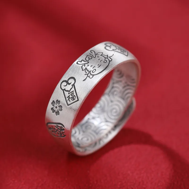 Xiaoyinjiang 999 Fine Silver Rings Women's-4