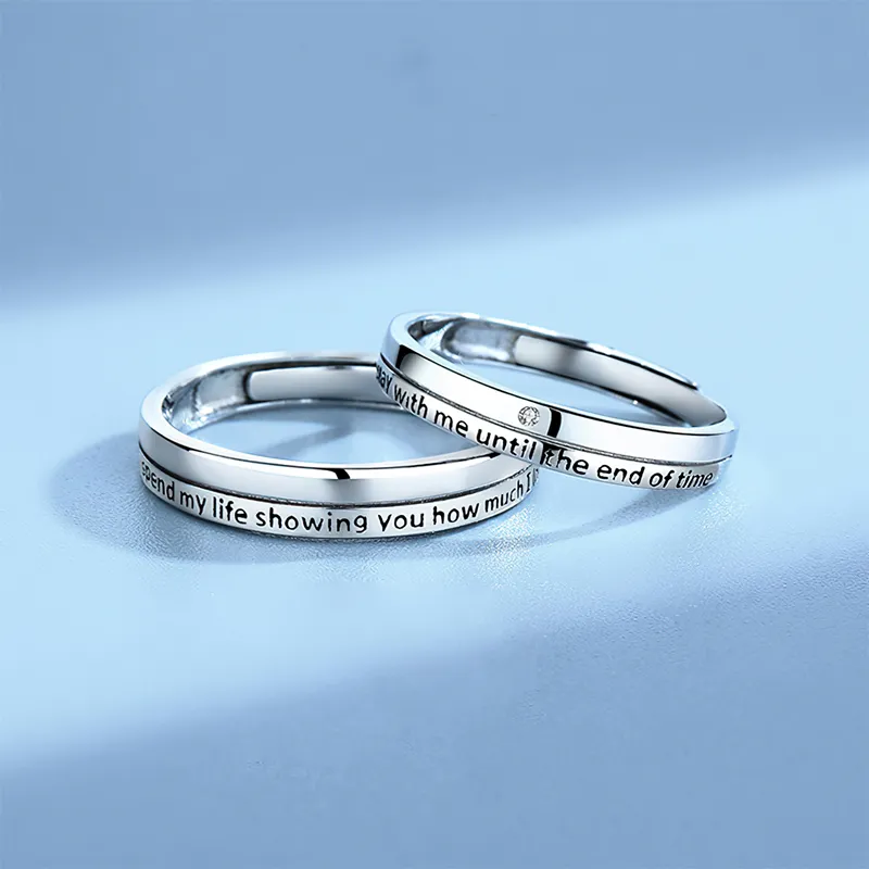 Xiaoyinjiang 999 Fine Silver Rings Unisex-15