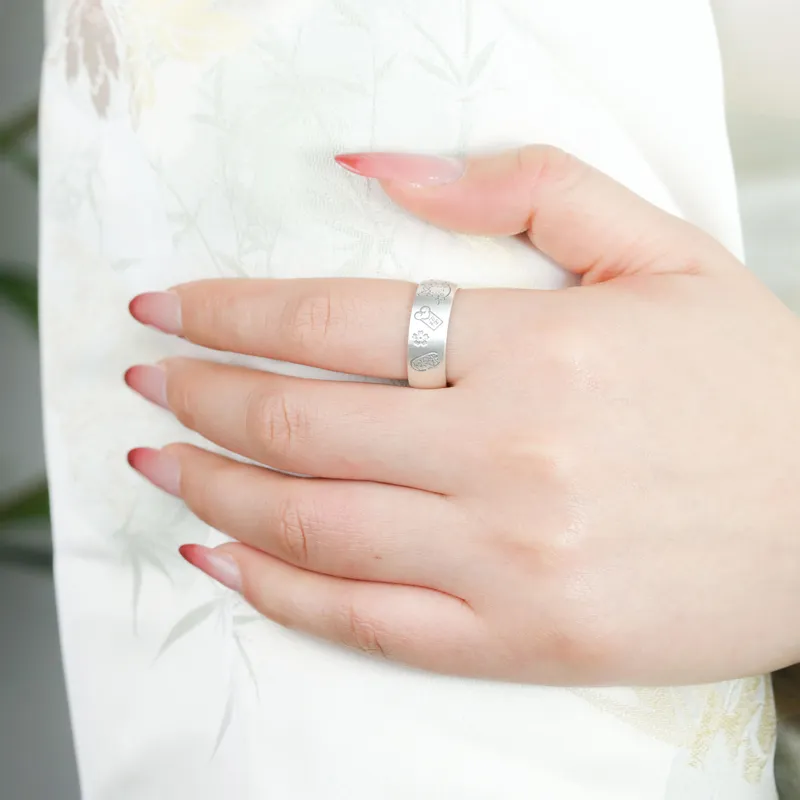 Xiaoyinjiang 999 Fine Silver Rings Women's-3