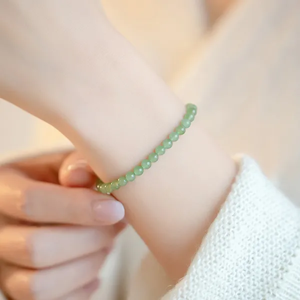 Xiaoyinjiang Hetian Jade Hetian Jade Bracelets Women's Green Jade-1