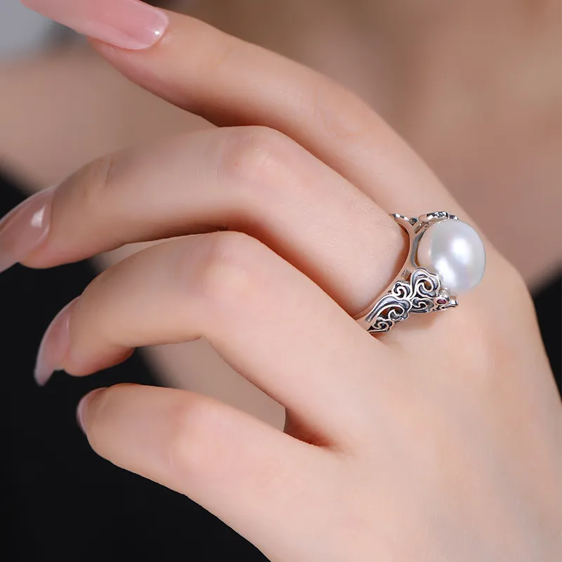 Xiaoyinjiang Pearl Rings Women's-4