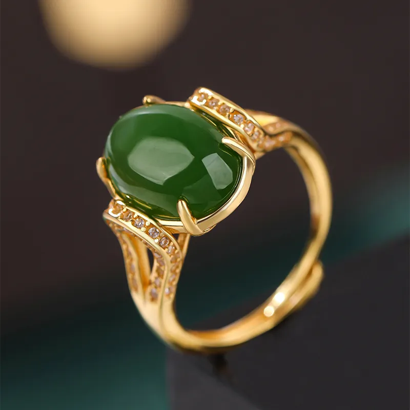 Xiaoyinjiang Hetian Jade Rings Jasper Women's-3