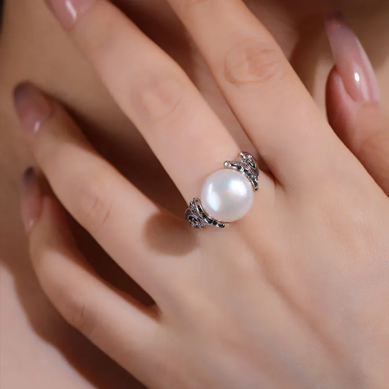 Xiaoyinjiang Pearl Rings Women's-3