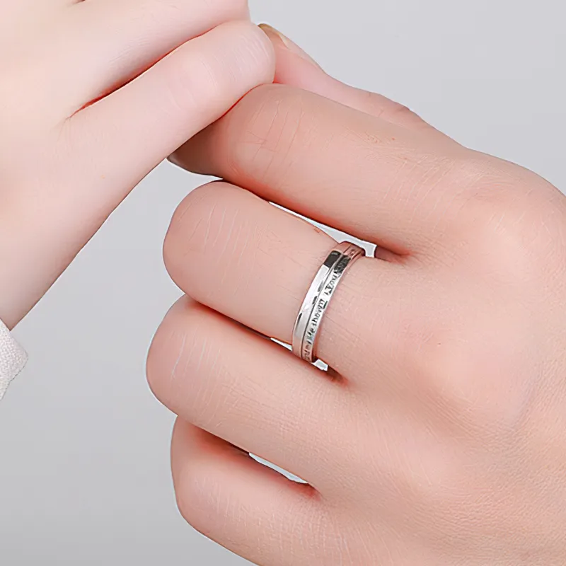 Xiaoyinjiang 999 Fine Silver Rings Unisex-7