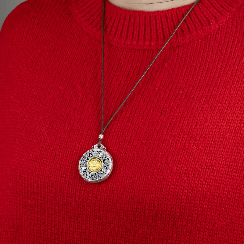 Xiaoyinjiang 999 Fine Silver Pendants Unisex-2