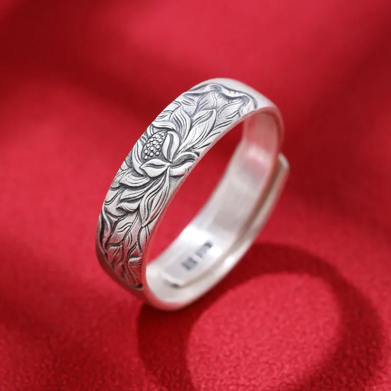 Xiaoyinjiang 999 Fine Silver Rings Women's-4