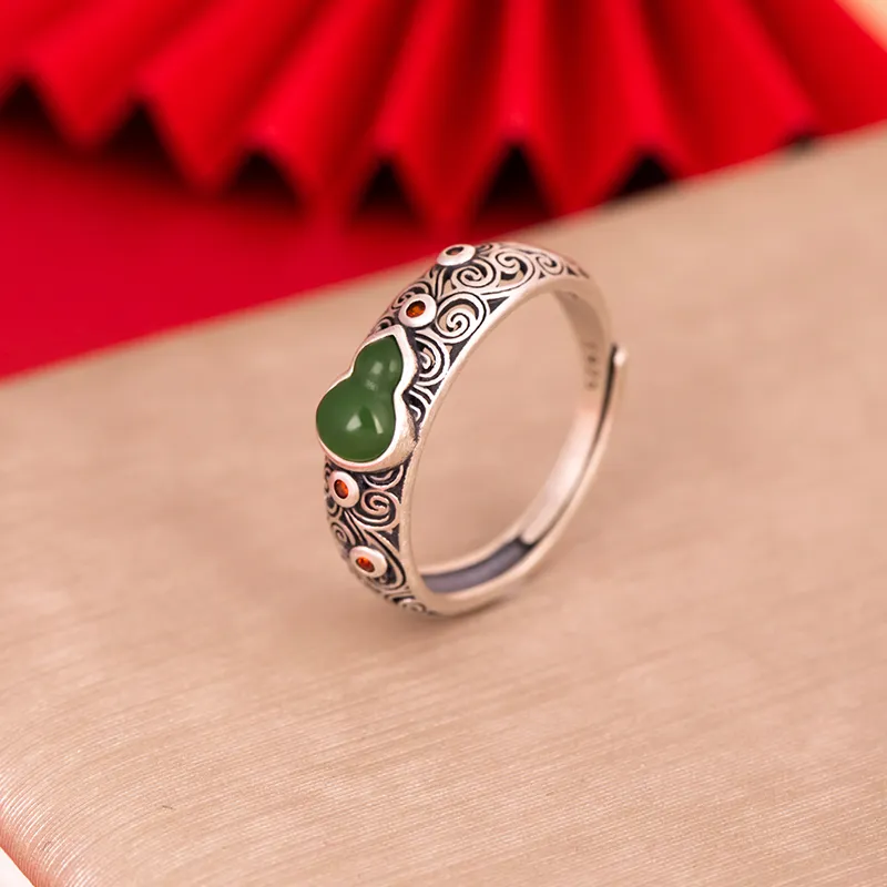 Xiaoyinjiang Hetian Jade Rings Jasper Women's-6