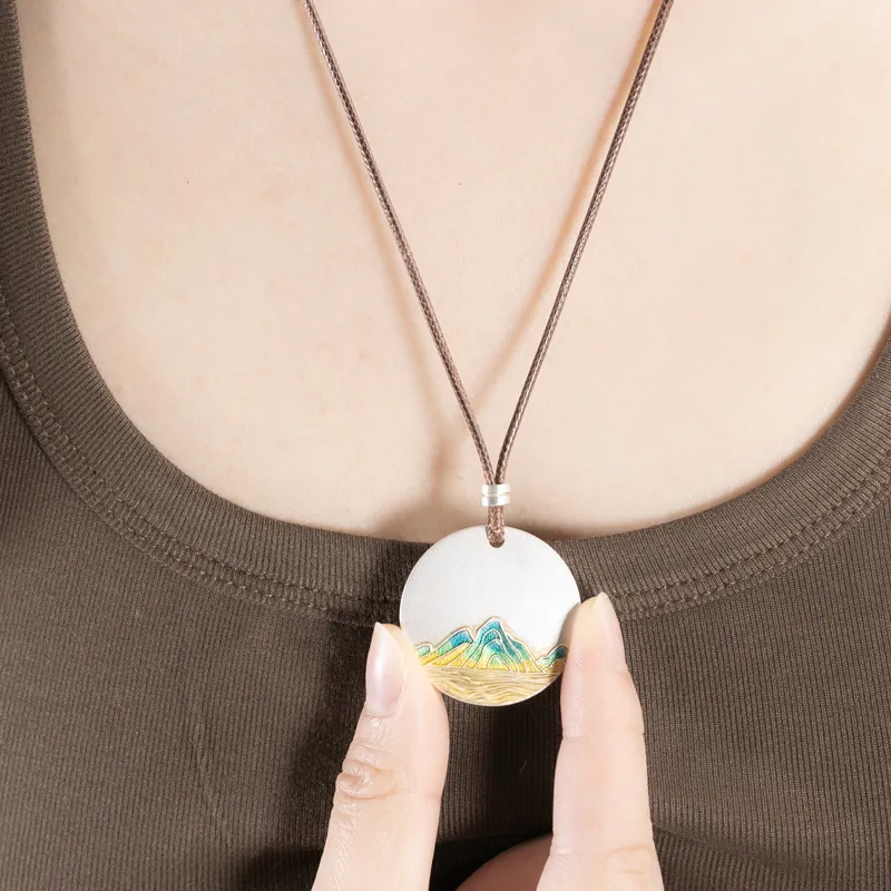 Xiaoyinjiang 999 Fine Silver Pendants Unisex-3