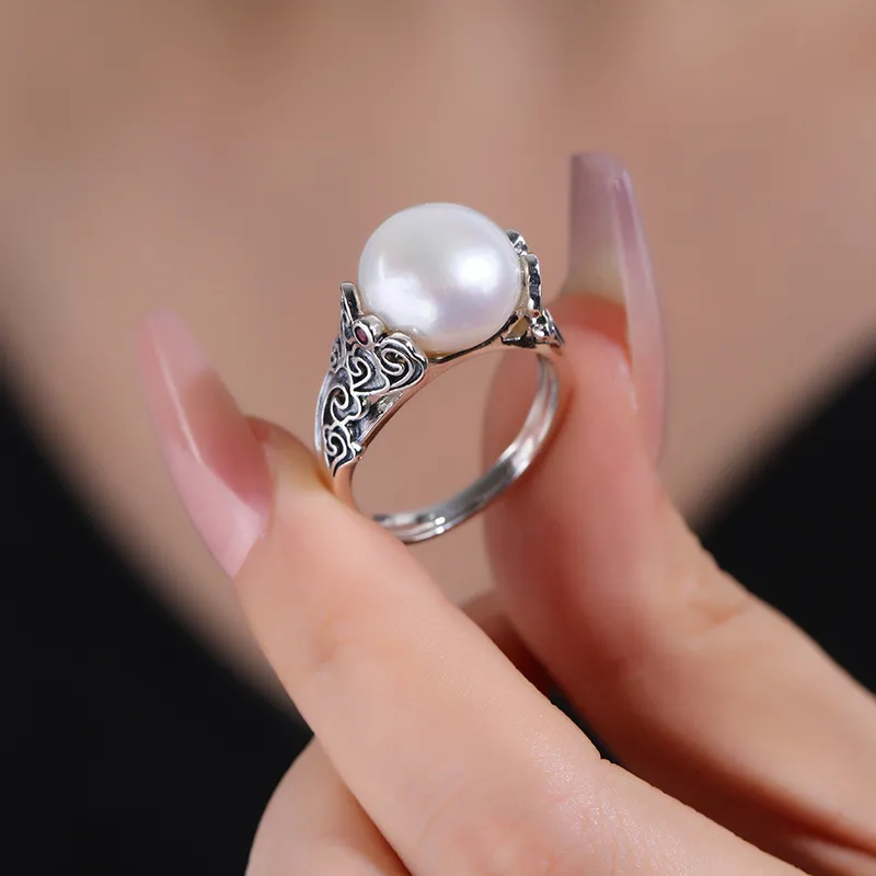 Xiaoyinjiang Pearl Rings Women's-1