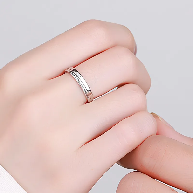 Xiaoyinjiang 999 Fine Silver Rings Unisex-12