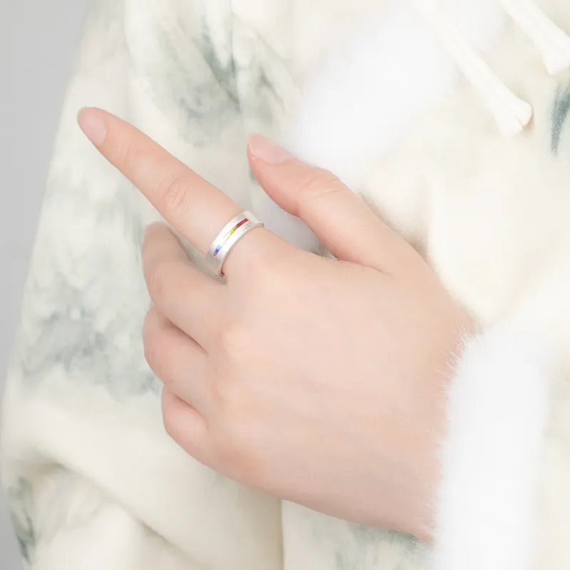 Xiaoyinjiang 999 Fine Silver Rings Unisex-2