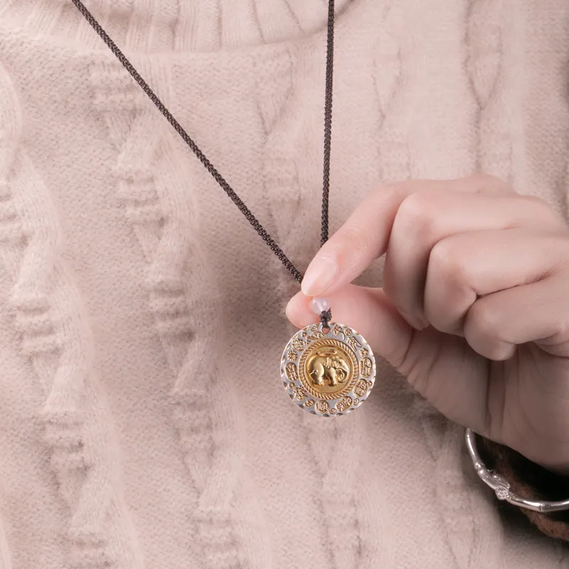 Xiaoyinjiang 999 Fine Silver Necklaces Women's-3