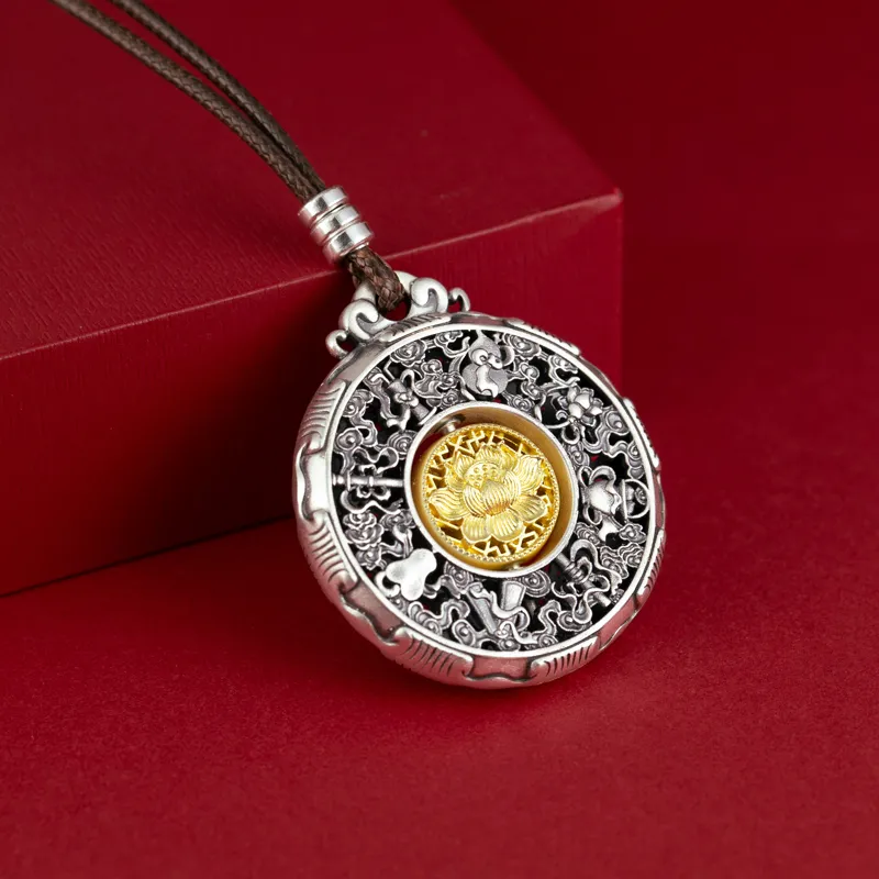 Xiaoyinjiang 999 Fine Silver Pendants Unisex-5