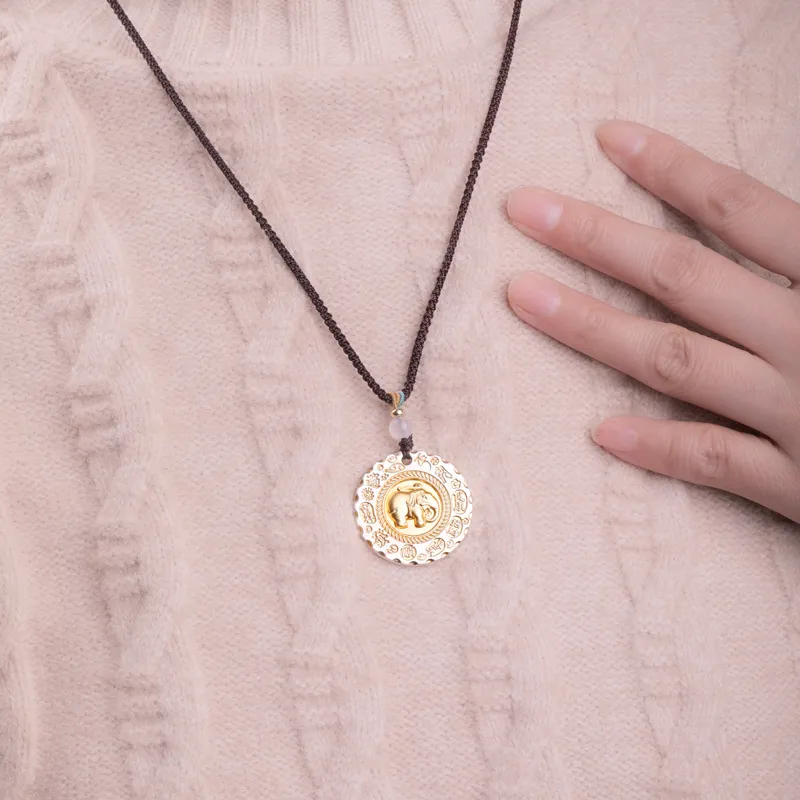 Xiaoyinjiang 999 Fine Silver Necklaces Women's-4
