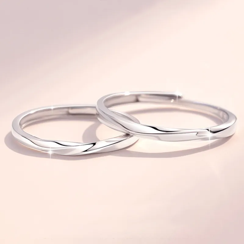 Xiaoyinjiang 999 Fine Silver Rings Unisex-4