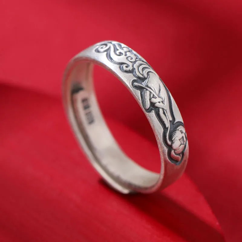 Xiaoyinjiang 999 Fine Silver Rings Women's-4