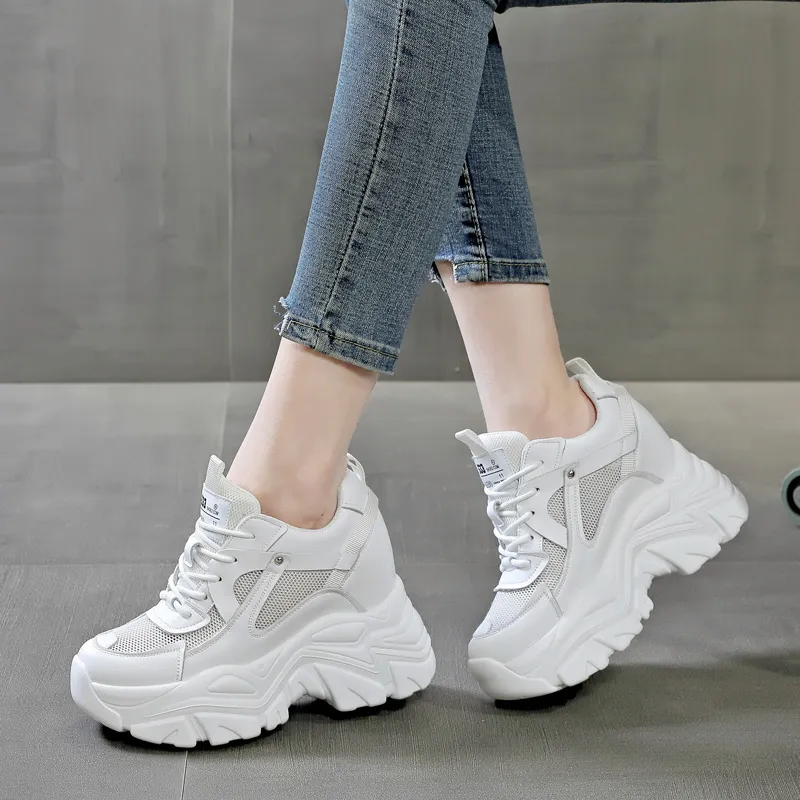 NRDROFFICIAL Chunky Sneakers Women's Low Top Beige Unlined-1