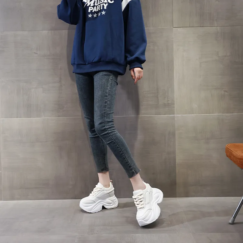 NRDROFFICIAL Warm Cushioning Wear-Resistant Lightweight Breathable Slip-Resistant Low-Top Chunky Sneakers Women's-14