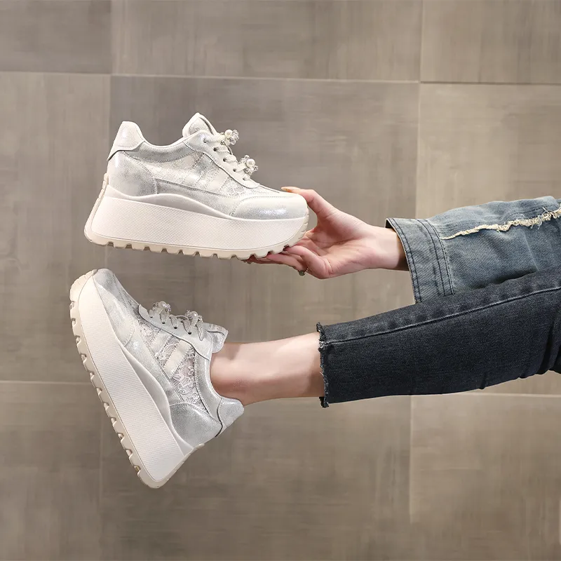NRDROFFICIAL Cushioning Abrasion Resistant Breathable Low Top Chunky Sneakers Women's-7