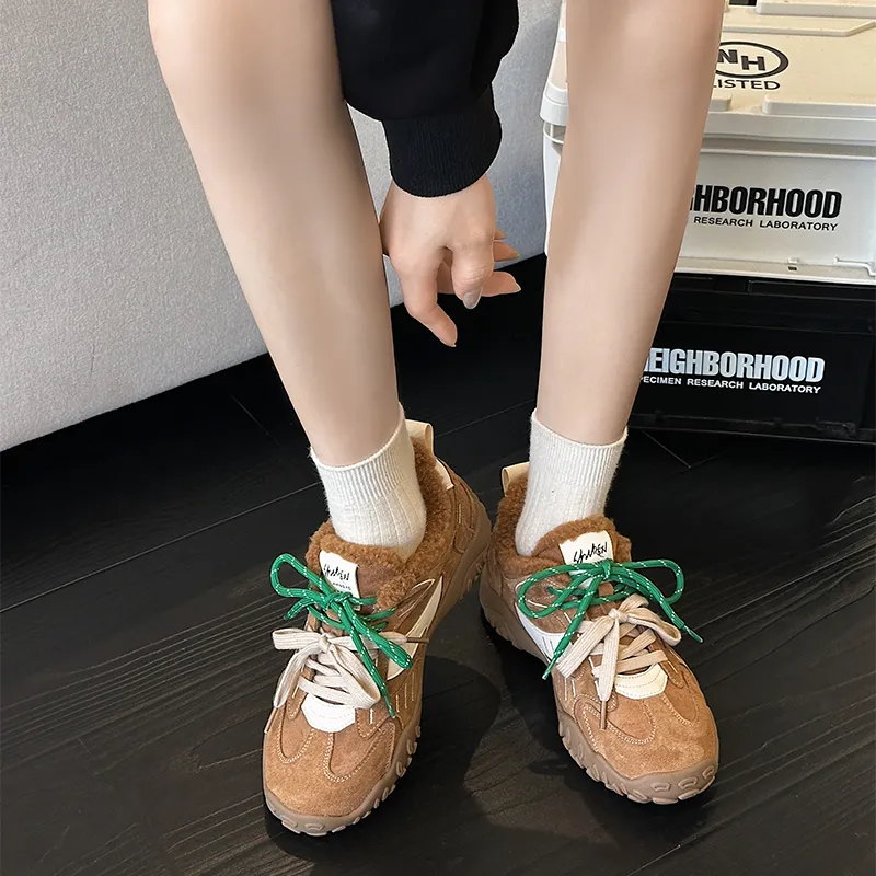 NRDROFFICIAL Warm Balanced Wear-Resistant Lightweight Water-Resistant Slip-Resistant Low-Top Casual Shoes Women's-4
