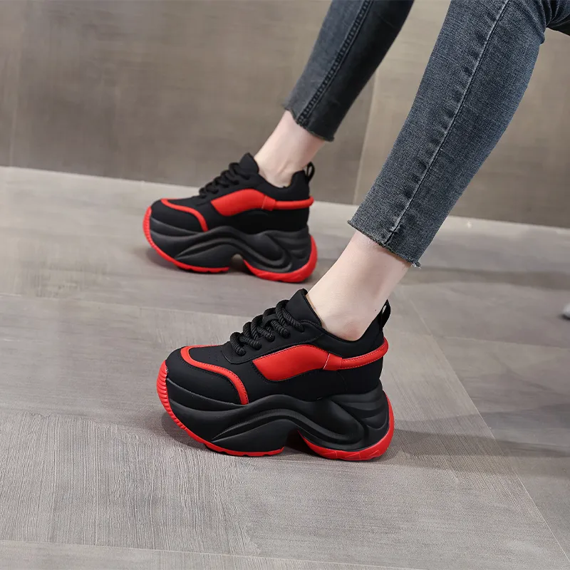 NRDROFFICIAL Warm Cushioning Wear-Resistant Lightweight Breathable Slip-Resistant Low-Top Chunky Sneakers Women's-21