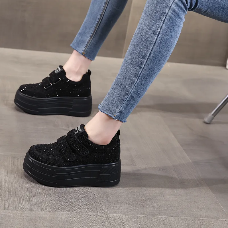 NRDROFFICIAL Cushioning Abrasion Resistant Lightweight Breathable Slip Resistant Low Top Skateboard Shoes Women's-9