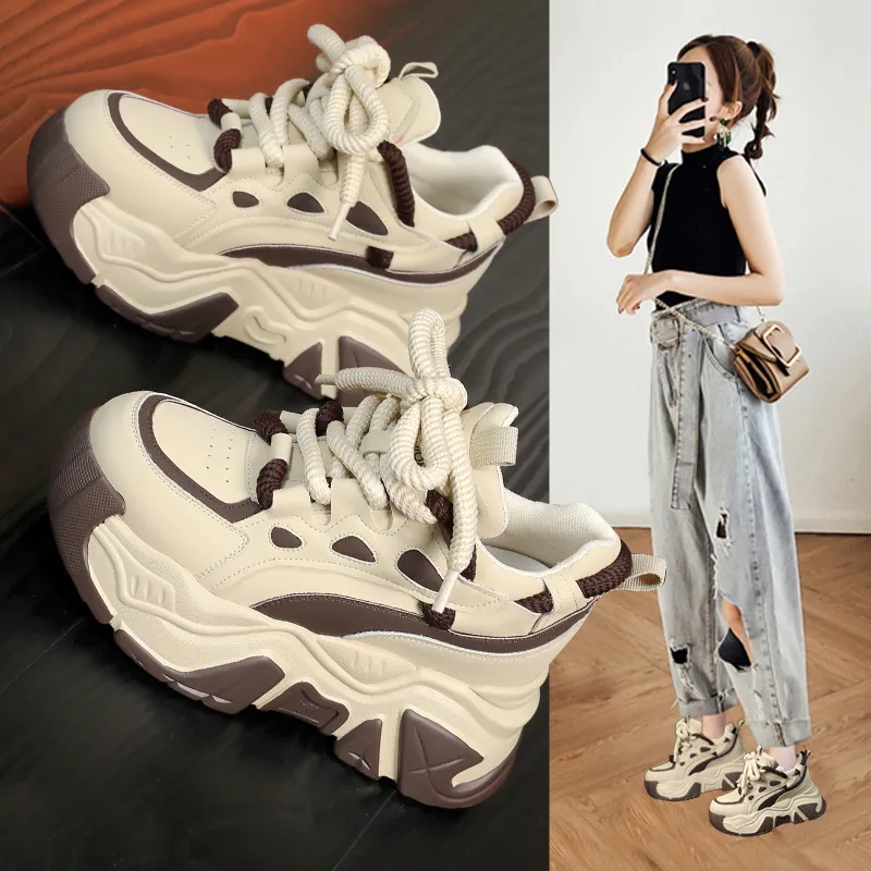 NRDROFFICIAL Lightweight Wear-Resistant And Slip-Resistant Low-Top Chunky Sneakers Women's-4