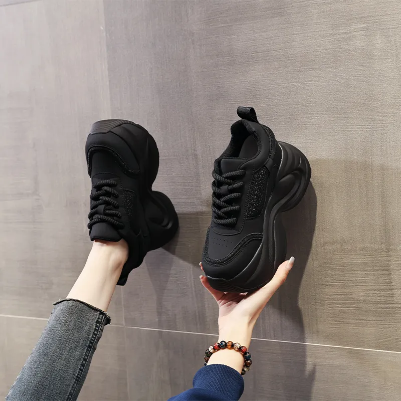 NRDROFFICIAL Warm Cushioning Wear-Resistant Lightweight Breathable Slip-Resistant Low-Top Chunky Sneakers Women's-1