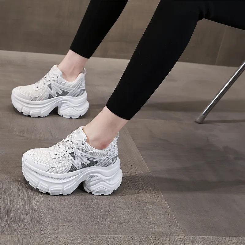 NRDROFFICIAL Anti-Slip And Wear-Resistant Breathable Low-Top Chunky Sneakers Women's-9