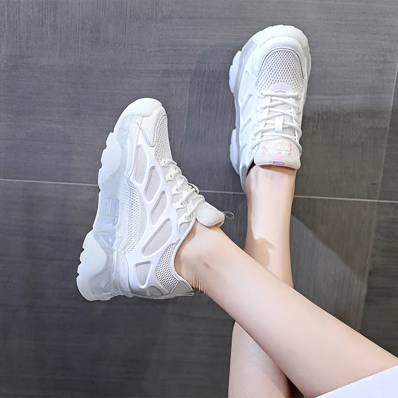 NRDROFFICIAL Cushioning Moisture Wicking Abrasion Resistant Lightweight Slip Resistant Low Top Chunky Sneakers Women's-3