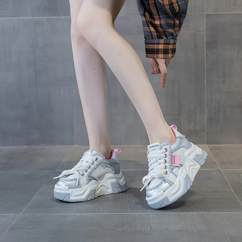 NRDROFFICIAL Cushioning Balance Wear-Resistant Lightweight Slip-Resistant Low-Top Chunky Sneakers Women's-14