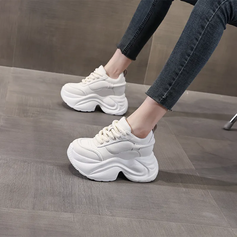 NRDROFFICIAL Warm Cushioning Wear-Resistant Lightweight Breathable Slip-Resistant Low-Top Chunky Sneakers Women's-15