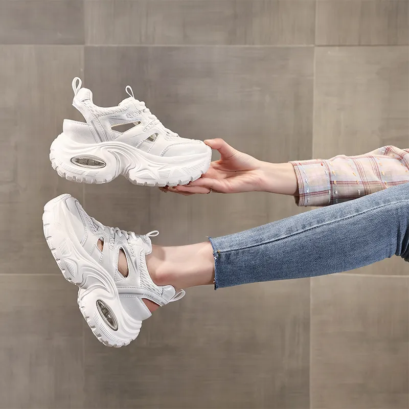 NRDROFFICIAL Cushioning Abrasion Resistant Lightweight Slip Resistant Low Top Chunky Sneakers Women's-1