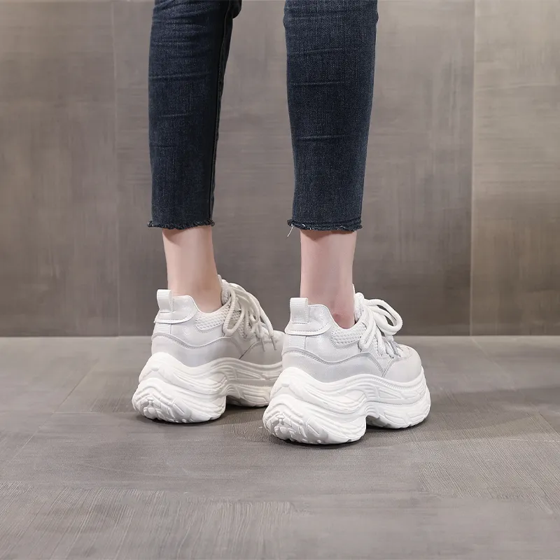 NRDROFFICIAL Cushioned Slip-Resistant Abrasion-Resistant Low-Top Chunky Sneakers Women's-3