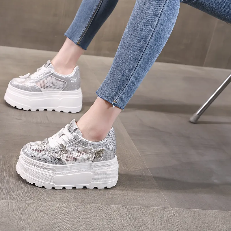 NRDROFFICIAL Impact Resistant, Abrasion Resistant, Lightweight, Slip Resistant Low Top Chunky Sneakers Women's-4