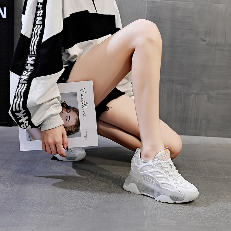 NRDROFFICIAL Cushioning Moisture Wicking Abrasion Resistant Lightweight Slip Resistant Low Top Chunky Sneakers Women's-2