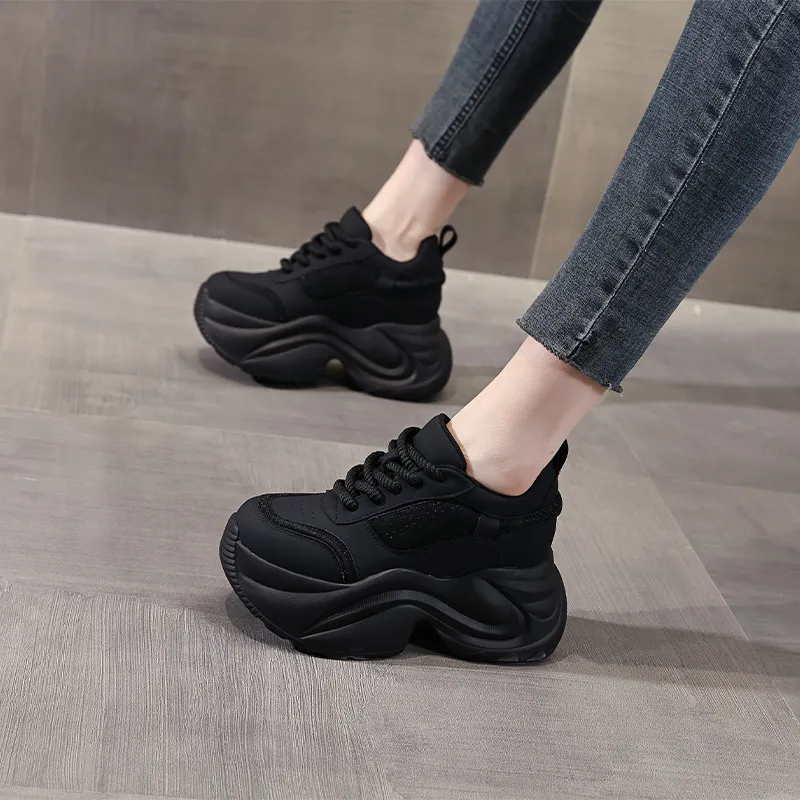 NRDROFFICIAL Warm Cushioning Wear-Resistant Lightweight Breathable Slip-Resistant Low-Top Chunky Sneakers Women's-5
